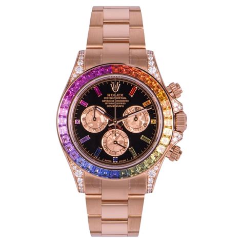 rolex daytona rose gold rainbow diamonds|Rolex rainbow 116595rbow price.